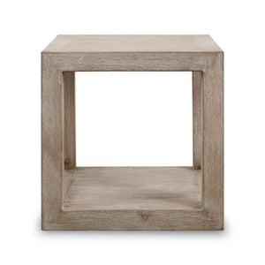 Lilys Peking Grand Framed Square Side Table Weathered White Wash 9046