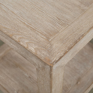 Lilys Peking Grand Framed Square Side Table Weathered White Wash 9046