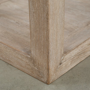 Lilys Peking Grand Framed Square Side Table Weathered White Wash 9046