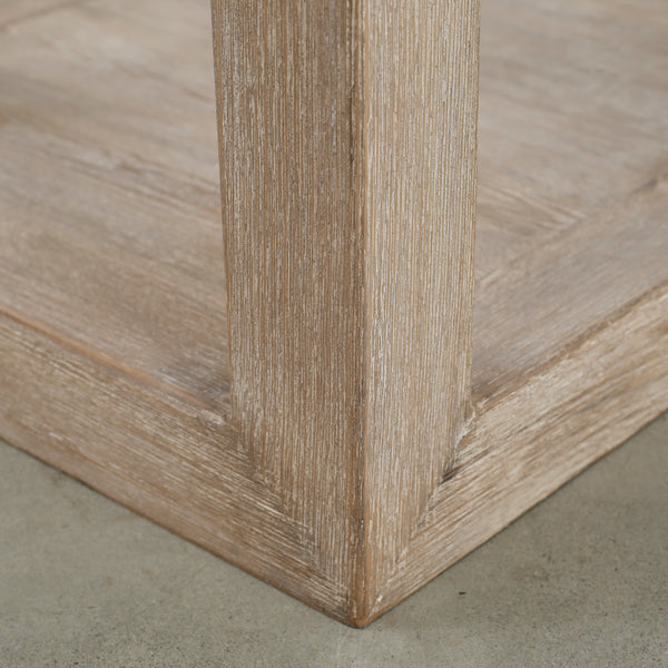 Lilys Peking Grand Framed Square Side Table Weathered White Wash 9046