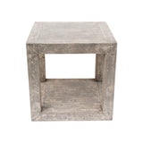 Lilys Peking Grand Framed Square Side Table Weathered Gray Wash 90460130