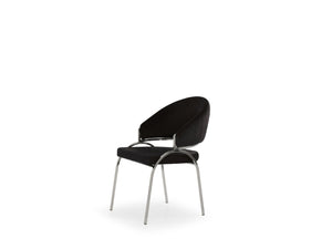English Elm Ruby Modern Velvet Chair With Steel Legs - Stylish, Ergonomic, And Versatile For Any Space B009P241745-GIGA