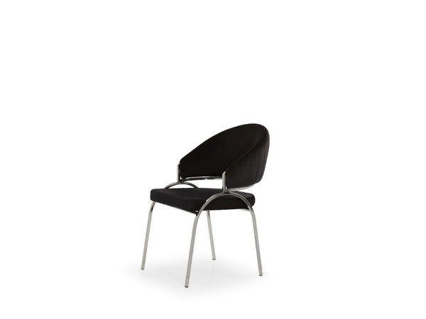 English Elm Ruby Modern Velvet Chair With Steel Legs - Stylish, Ergonomic, And Versatile For Any Space B009P241745-GIGA