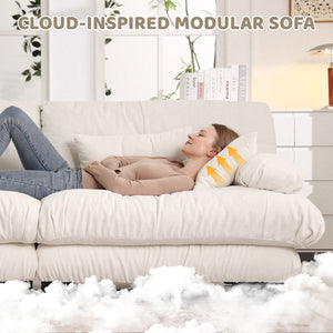 English Elm Cloud 2-Seater Chenille Sofa - Elegant Comfort With Lumbar & Throw Pillows For Stylish Living Rooms W714S00998