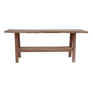 Lilys 79" Live Edge Console Table With Shelf Walnut Wood Natural (Color & Size Vary) 9047-L