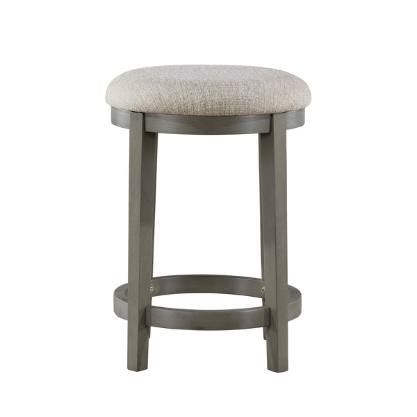 English Elm 3Pc Counter Height Set - Light Gray Acacia Table & 2 Foam-Cushioned Stools For Stylish Dining B011S01365