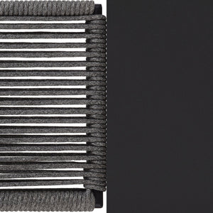 English Elm Jerome Charcoal Woven Rope Stackable Chairs (Set Of 2) - Modern Rustic Design For Any Space B062P344938