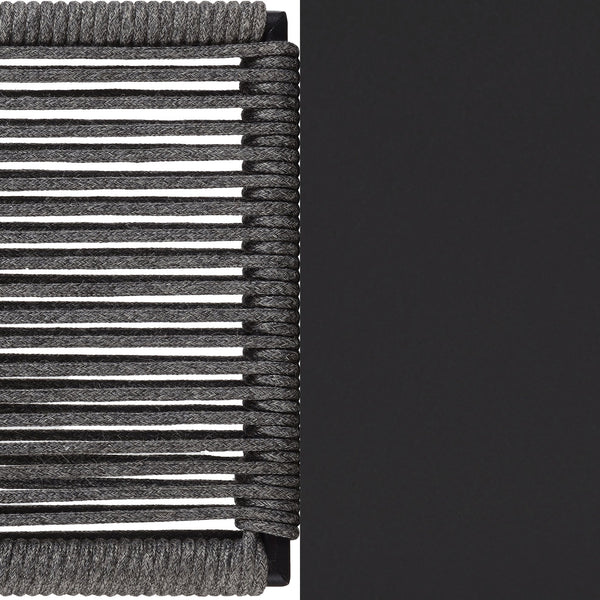 English Elm Jerome Charcoal Woven Rope Stackable Chairs (Set Of 2) - Modern Rustic Design For Any Space B062P344938