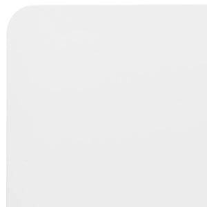 EuroStyle Aren 63" Rectangle Table in Matte White with Natrual Wood Base