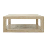 Lilys Peking Grand Framed Coffee Table Weathered White Wash 39X39 9049