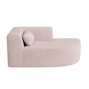 English Elm Upholstered Boucle Sofa with Lumbar Pillow Pocket Spring Seating for Living Room Pink N719P250551P