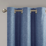 SunSmart Como Modern/Contemporary Tonal Printed Faux Silk Room Darkening Curtain Panel Pair SS40-0179 Blue