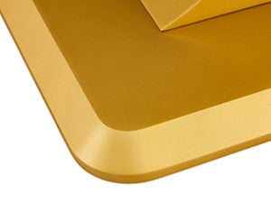 English Elm Table 9-Piece Luxurious Dining Set With Golden Legs, Stunning Pandora Glass Top & 8 Gray Pu Chairs W1151S03238-GIGA