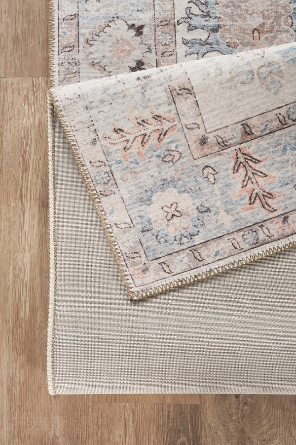 English Elm Oxford Traditional Polyester Area Rug Low Pile Stain Resistant for High Traffic Rooms B186P428909