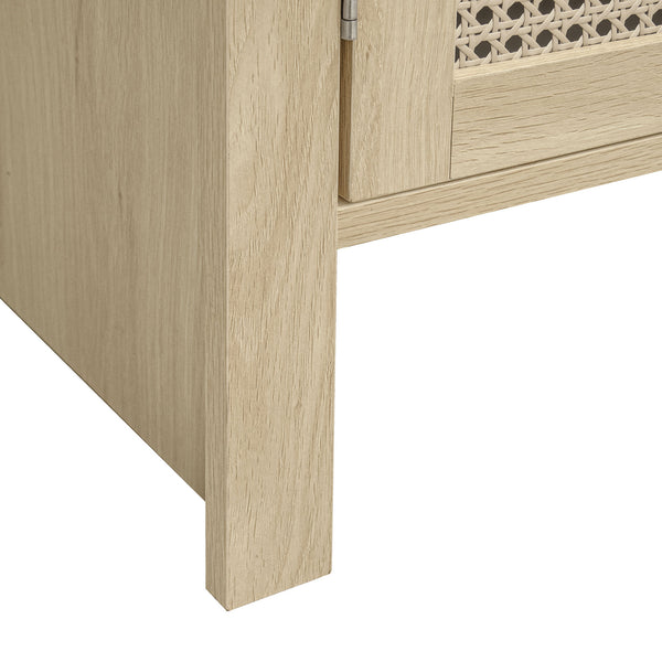 English Elm 70.28" Tall Arched Kitchen Pantry - Elegant Rattan Storage Cabinet With Adjustable Shelves & Safety Features W688P204451
