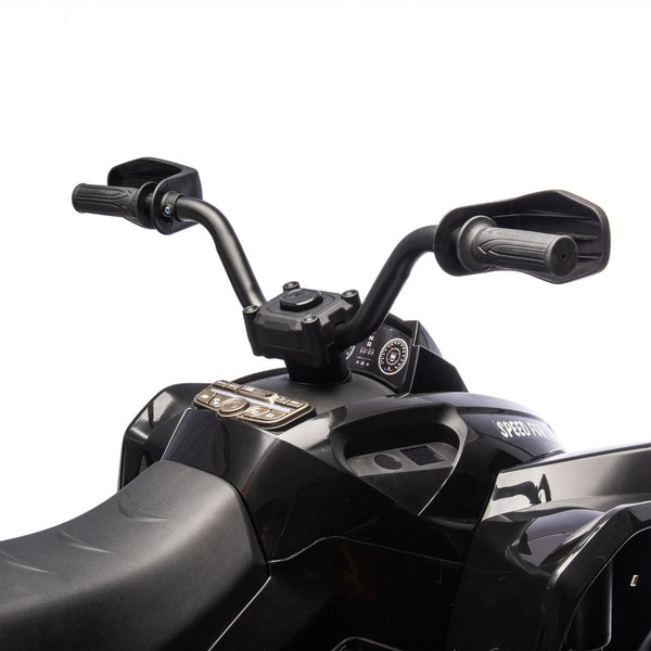 English Elm 24v Kids Electric Atv Xxxl Off-road Ride on with Remote Parental Control and Bluetooth Black W1578P228312