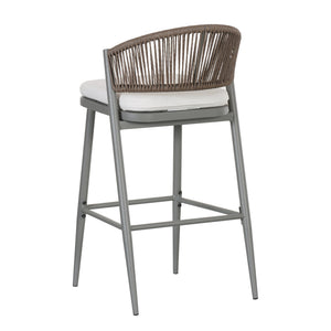 English Elm Christopher Knight Home® - Outdoor 30.25" Height Barstools Set Of 2 - Stylish Metal Frame With Scallop Backrest & Cushions N772P245120G