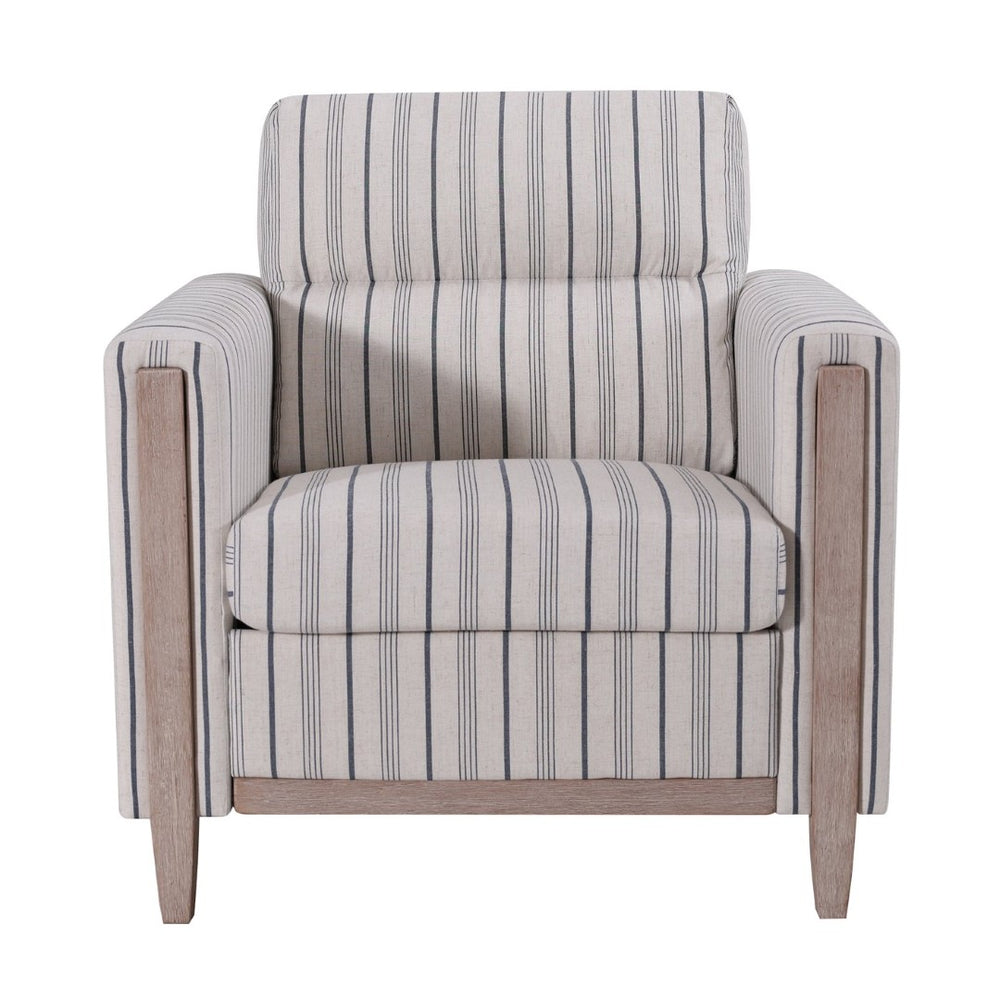English Elm 1 Seater Pu Leather Accent Sofa with Pocket Spring Cushion for Living Room W680P409325