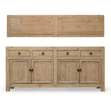 Lilys Capri 4 Drawer 4 Door Sideboard Weathered Nature Pinewood 9050