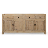 Lilys Capri 4 Drawer 4 Door Sideboard Weathered Nature Pinewood 9050