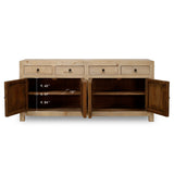 Lilys Capri 4 Drawer 4 Door Sideboard Weathered Nature Pinewood 9050