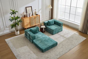 English Elm Compression Convertible Floor Sofa Bed - Cozy Chenille Loveseat For Small Spaces, No Assembly Needed! W3723P345641