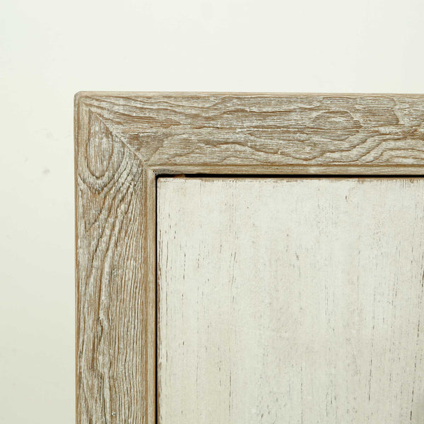 Lilys 67" Two Tones Buffet 4 Door Distressed Off White 9051-W