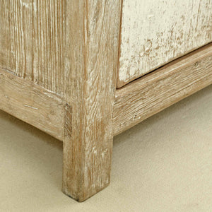 Lilys 67" Two Tones Buffet 4 Door Distressed Off White 9051-W