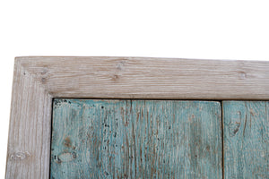 Lilys 67" Two Tones Buffet 4 Door Distressed Soft Aqua 9051-G