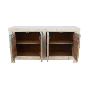 Lilys 67" Two Tones Buffet 4 Door Distressed Soft Aqua 9051-G