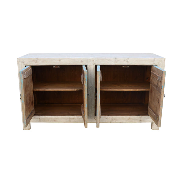 Lilys 67" Two Tones Buffet 4 Door Distressed Soft Aqua 9051-G