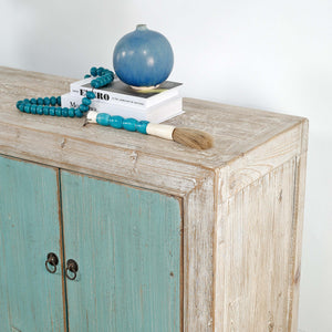 Lilys 67" Two Tones Buffet 4 Door Distressed Soft Aqua 9051-G