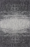 Unique Loom Outdoor Modern Ombre Machine Made Abstract Rug Charcoal Gray, Ivory/Gray 5' 1" x 8' 0"
