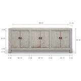 Lilys Amalfi Two Tones Buffet Six Door Antique Off White 87X18X35H 9052-W