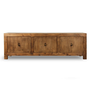 Lilys Capri Media Cabinet 6 Doors Weathered Nature Pinewood 87X16X28H 9052-1