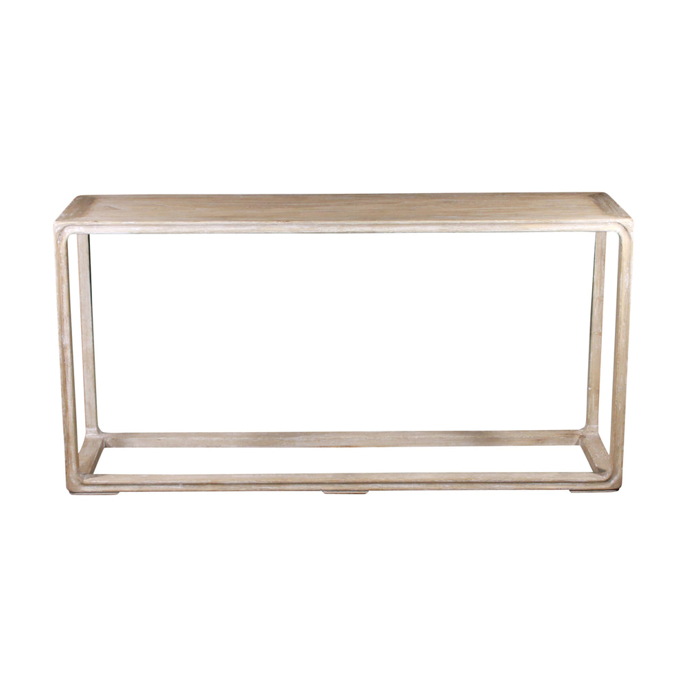 Lilys Reclaimed Peking Console Table Weathered White Wash 9053