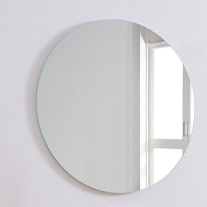 English Elm 80cm Round Float Glass Wall Mirror Polished Edge Vanity Bathroom Hallway Decor W3151P265970