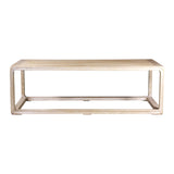 Peking Rectangle Coffee Table Weathered White Wash