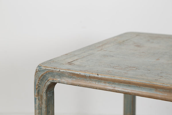 Lilys Peking Ming Square Side Table With Weathered Soft Aqua 9055-G