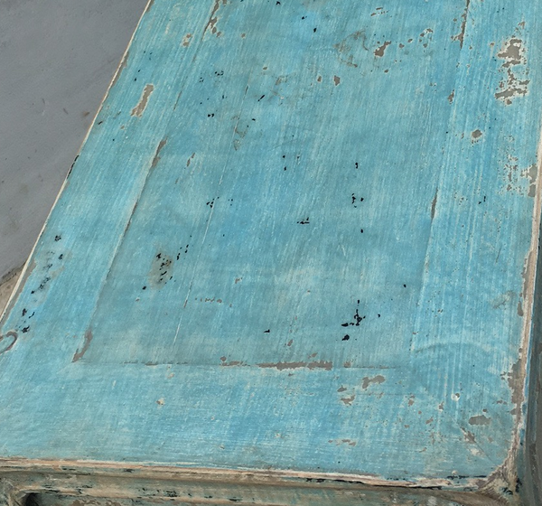 Lilys Peking Ming Square Side Table With Weathered Soft Aqua 9055-G