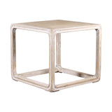 Lilys Peking Ming Square Side Table Weathered White Wash 9055-W