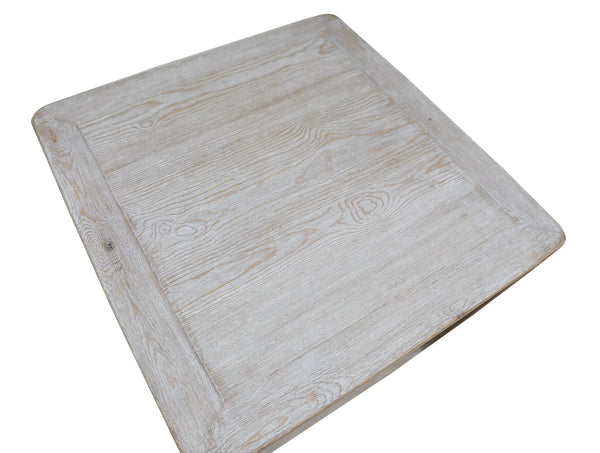 Lilys Peking Ming Square Side Table Weathered White Wash 9055-W