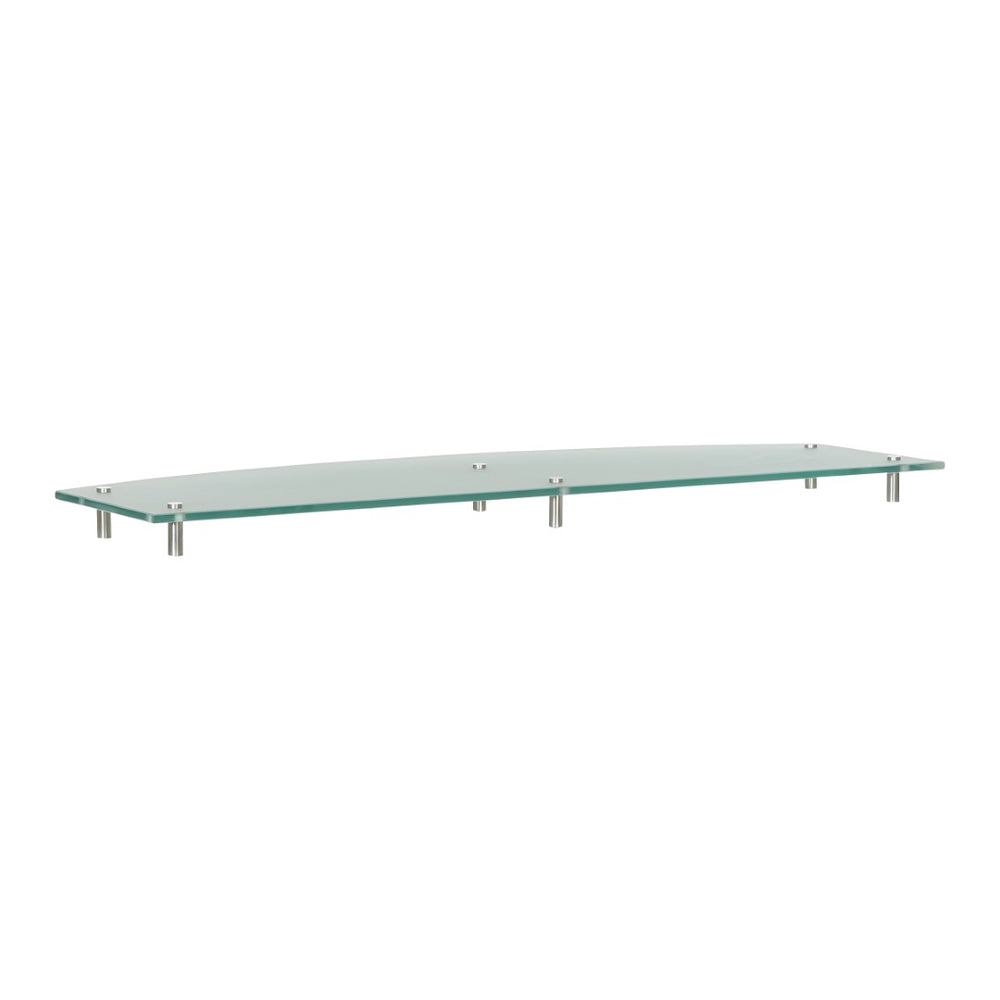 OSP Home Furnishings Napa Tempered Glass Desk Top for Reception Areas with Standoff Hardware Included NAP-126