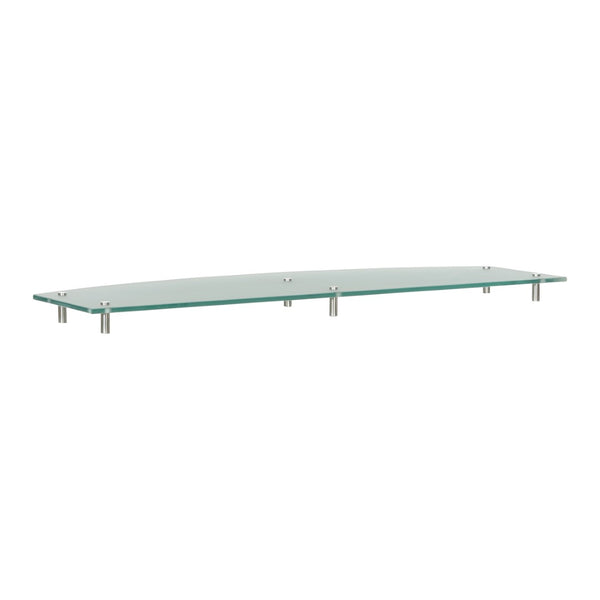 OSP Home Furnishings Napa Tempered Glass Desk Top for Reception Areas with Standoff Hardware Included NAP-126