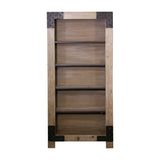 Lilys Reclaimed Wood 5-Tier Display Shandong Shelf Iron Corner Weathered White Wash 90570110