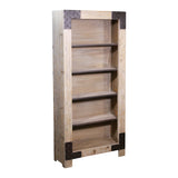 Lilys Reclaimed Wood 5-Tier Display Shandong Shelf Iron Corner Weathered White Wash 90570110
