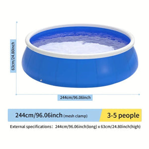 English Elm Inflatable Round Family Pool with Butterfly Print and Reinforced Pvc Mesh Sidewalls W2710P305024
