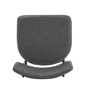 English Elm Christopher Knight Home® - 26''Retro Curved Back Swivel Counter Stools Set of 2 with Bowknot Footrest Smooth PU Leather Comfort Grey N780P199991G