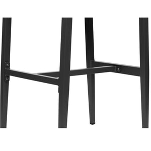EuroStyle Ronan Outdoor Bar Stools Rope Woven Seat Powder Coated Aluminum Frame Set of 2 90588-GRY