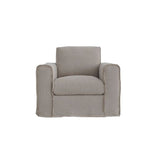 Lilys Peninsula Slipcovered Swivel Sofa Chair  Wash Linen Beige(Dx165-2) 9059S-LBN